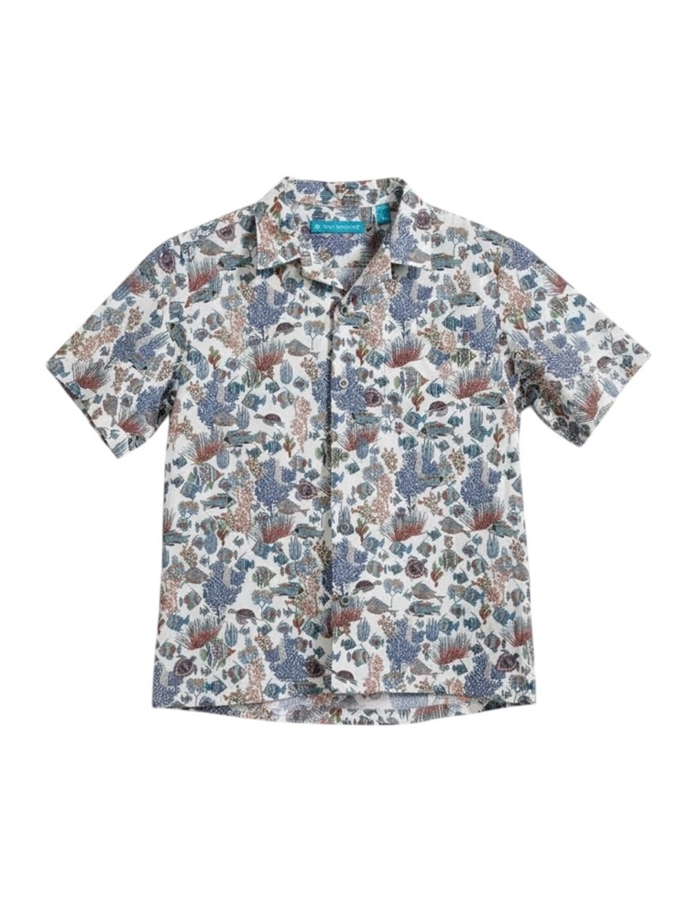 Tori Richard Made in Hawaii Aquaculture Boys Shortsleeve Button Up Large 10/12